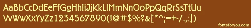 BelfortRegular Font – Yellow Fonts on Brown Background
