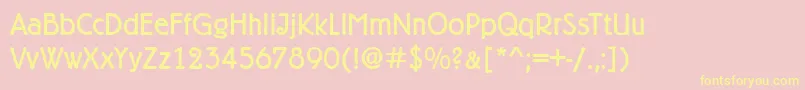 BelfortRegular Font – Yellow Fonts on Pink Background