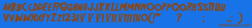 Friday13 Font – Brown Fonts on Blue Background