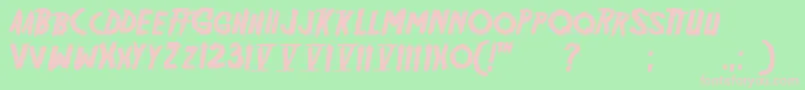 Friday13 Font – Pink Fonts on Green Background