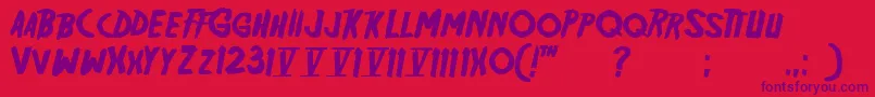 Friday13 Font – Purple Fonts on Red Background