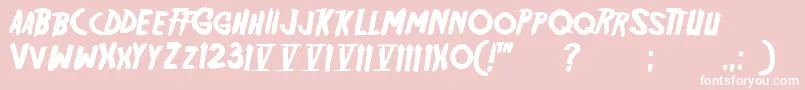 Friday13 Font – White Fonts on Pink Background