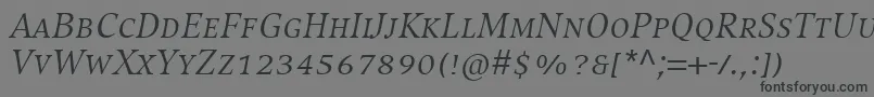 CompatilExquisitLtComItalicSmallCaps Font – Black Fonts on Gray Background