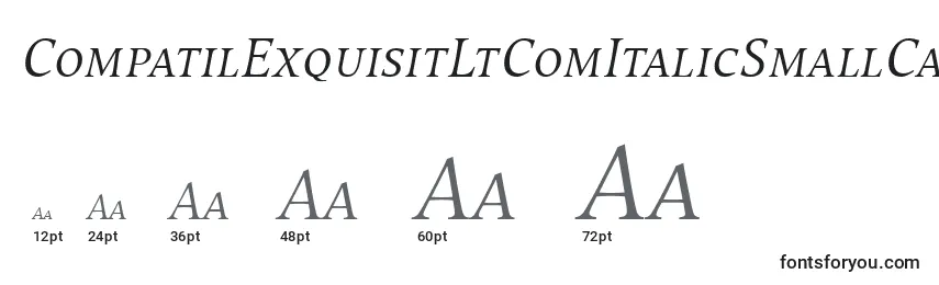 Größen der Schriftart CompatilExquisitLtComItalicSmallCaps