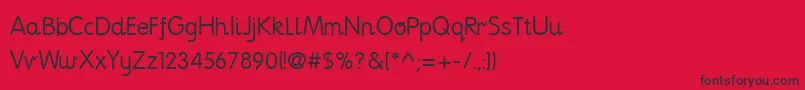 NationalPrimary Font – Black Fonts on Red Background