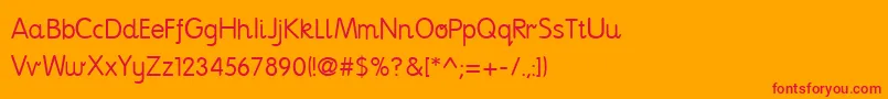 NationalPrimary Font – Red Fonts on Orange Background