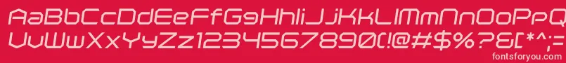 PolenticalNeonItalic Font – Pink Fonts on Red Background