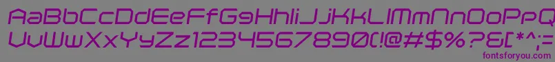 PolenticalNeonItalic-fontti – violetit fontit harmaalla taustalla