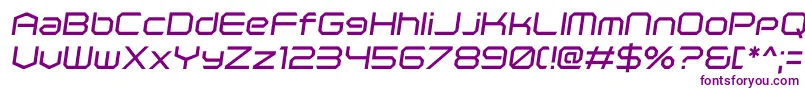 PolenticalNeonItalic Font – Purple Fonts on White Background