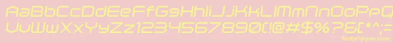 PolenticalNeonItalic Font – Yellow Fonts on Pink Background