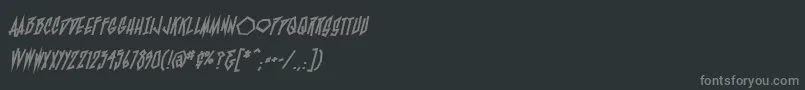 BlamblamHeavyBb Font – Gray Fonts on Black Background