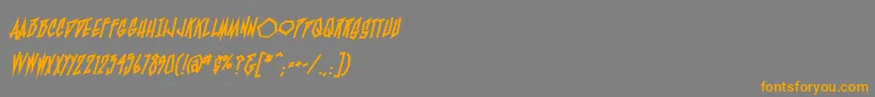 BlamblamHeavyBb Font – Orange Fonts on Gray Background