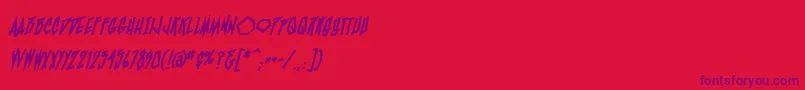 BlamblamHeavyBb Font – Purple Fonts on Red Background