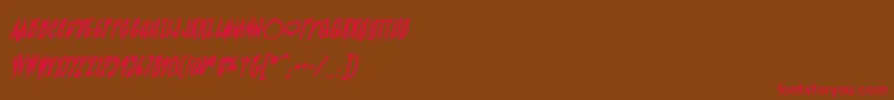 BlamblamHeavyBb Font – Red Fonts on Brown Background