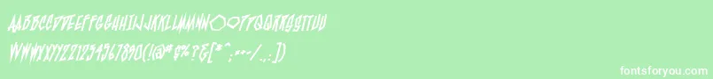 BlamblamHeavyBb Font – White Fonts on Green Background