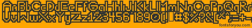 Lipbychonkoutline Font – Black Fonts on Orange Background