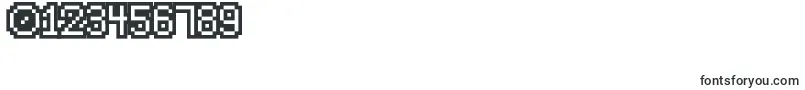 Lipbychonkoutline-Schriftart – Schriften für Zahlen und Nummern