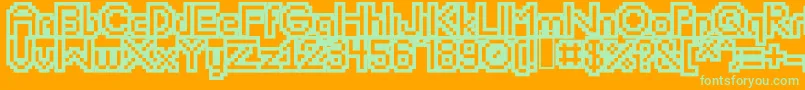 More about Lipbychonkoutline Font Lipbychonkoutline Font – Green Fonts on Orange Background