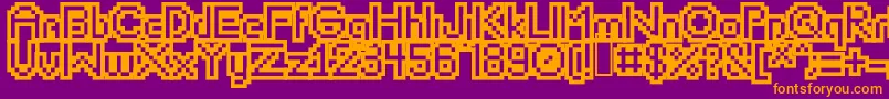 Lipbychonkoutline Font – Orange Fonts on Purple Background
