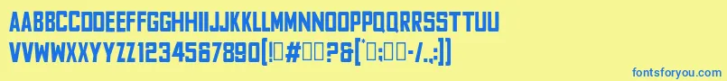 FyodorBoldcondensed Font – Blue Fonts on Yellow Background