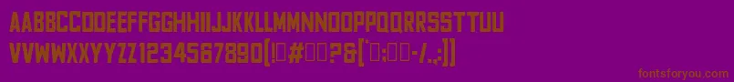 Шрифт FyodorBoldcondensed – коричневые шрифты на фиолетовом фоне