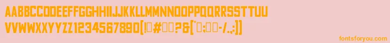 FyodorBoldcondensed Font – Orange Fonts on Pink Background