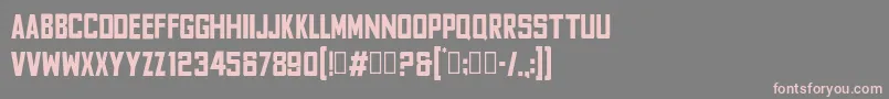 Police FyodorBoldcondensed – polices roses sur fond gris