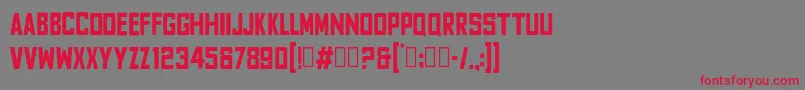 Шрифт FyodorBoldcondensed – красные шрифты на сером фоне