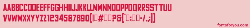 FyodorBoldcondensed Font – Red Fonts on Pink Background