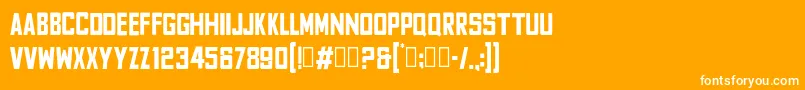 フォントFyodorBoldcondensed – オレンジの背景に白い文字