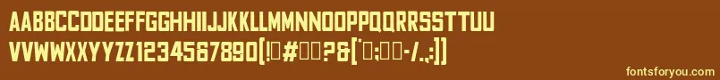 Шрифт FyodorBoldcondensed – жёлтые шрифты на коричневом фоне