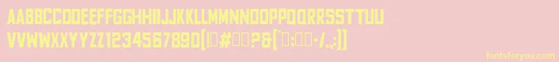 FyodorBoldcondensed Font – Yellow Fonts on Pink Background