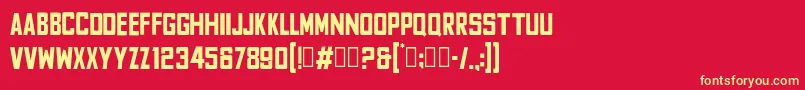 FyodorBoldcondensed Font – Yellow Fonts on Red Background