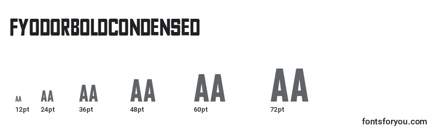FyodorBoldcondensed Font Sizes