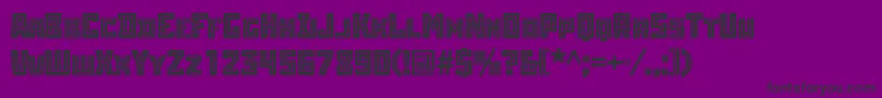 Rodchenkoinlineatt Font – Black Fonts on Purple Background