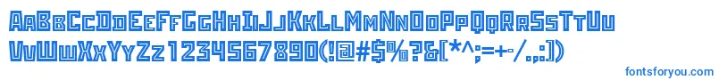 Rodchenkoinlineatt Font – Blue Fonts on White Background