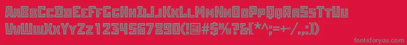 Rodchenkoinlineatt Font – Gray Fonts on Red Background