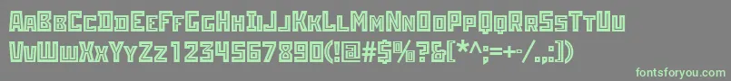 Шрифт Rodchenkoinlineatt – зелёные шрифты на сером фоне