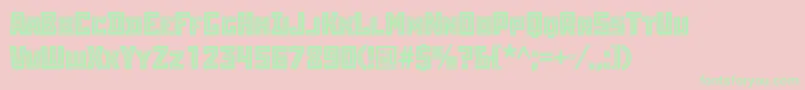 Rodchenkoinlineatt Font – Green Fonts on Pink Background