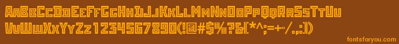 Rodchenkoinlineatt Font – Orange Fonts on Brown Background