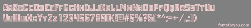 Rodchenkoinlineatt Font – Pink Fonts on Gray Background
