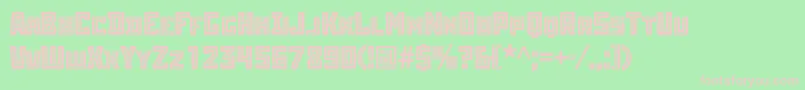 Rodchenkoinlineatt Font – Pink Fonts on Green Background