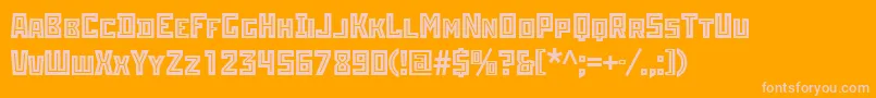 Rodchenkoinlineatt Font – Pink Fonts on Orange Background