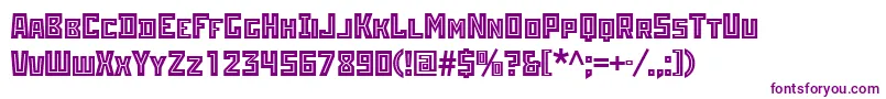 Шрифт Rodchenkoinlineatt – фиолетовые шрифты на белом фоне
