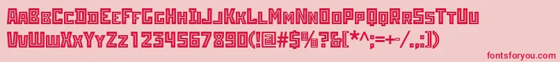 Rodchenkoinlineatt Font – Red Fonts on Pink Background