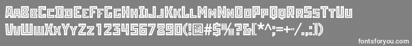 Шрифт Rodchenkoinlineatt – белые шрифты на сером фоне
