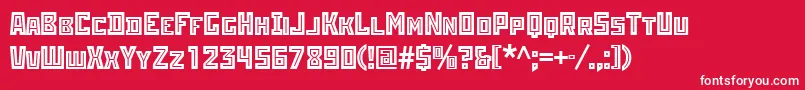 Rodchenkoinlineatt-fontti – valkoiset fontit punaisella taustalla