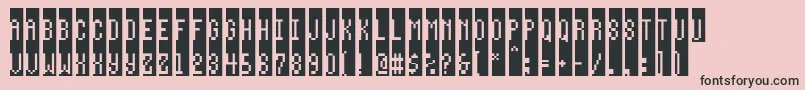 Way-Schriftart – Schwarze Schriften auf rosa Hintergrund