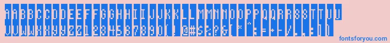 Way Font – Blue Fonts on Pink Background