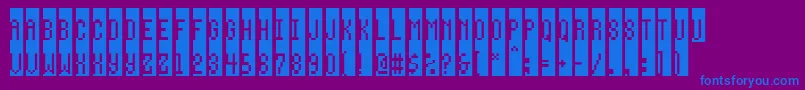 Way Font – Blue Fonts on Purple Background